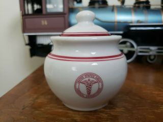 Vintage United State Army Medical Dept.  Ceramic Sugar Bowl Shenango China