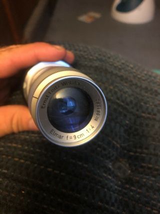 Leica Leitz Elmar F=9cm 1:4 Nr.  961582 Lens With Caps