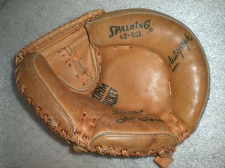 Vintage Spalding 42 - 951 Joe Torre Autograph Model Catchers Baseball Glove Mitt