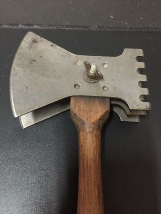 Vintage Stainless Steel Wood Handle Meat Hatchet Cutter Cleaver 2