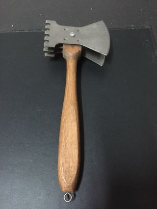 Vintage Stainless Steel Wood Handle Meat Hatchet Cutter Cleaver 4
