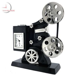 Movie Projector Antique Miniature Keystone Collectible Mini Clock