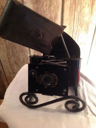 Vintage 1910 1913 Eastman Kodak Vest Pocket Folding Camera With Leather Case