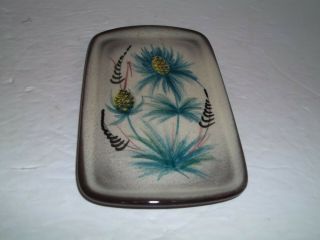 Vintage 1960s Weiningen Keramik Switzerland Hp Thistle Pottery Vanity Tray Dish