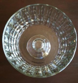 Vintage Ribbed Glass Trifle Dessert Dish Pedestal 4