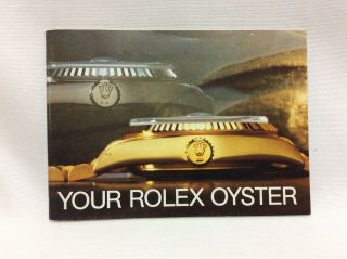 Rolex Your Rolex Oyster Vintage Booklet In English 1985,