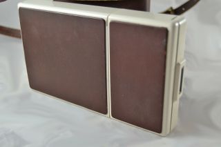 Vintage White & Leather Polaroid SX - 70 Land Camera Model 2 w/ Case 6