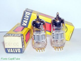 NOS OB 1969 ' s VALVO - PHILIPS E88CC / 6922 Big O Getter Matched Pair tubes 2