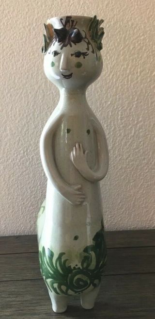 Rare Vtg.  BJORN WIINBLAD Pottery Figural Candle Holder Denmark 2