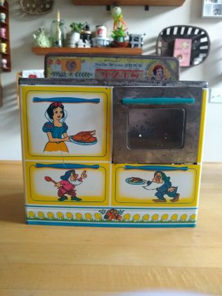 Vintage Disney Snow White Metal Oven Stove Wolverine Toy,  Damage Kid 