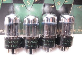 Sylvania 6sn7 Gtb Nos Well - Balanced Gm & Ip Platinum Matched Quad