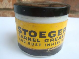 Vintage Jar Of Stoeger Arms Gun Barrel Grease Rust Inhibitor 90 Full Stoegerol