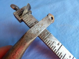 Vintage CS OSBORNE Pistol Grip Draw Gauge leather tool Patented 1877 Great Cond 5