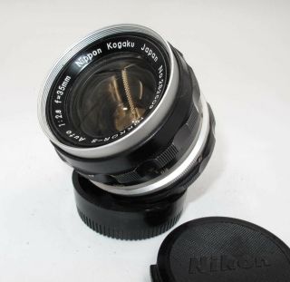 Vintage Nikon Nikkor 35mm F2.  8 Non Ai Prime Lens.