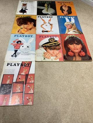 Vintage Playboy Magazines 1966 (10) Issues