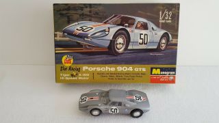 Vintage Monogram Porsche 904 Gts 1:32 Scale Slot Car,  Box & Instructions