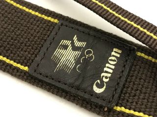 Vintage Canon Olympic Strap Brown From Japan