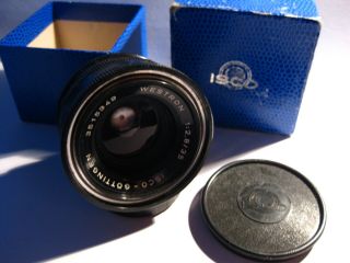 M42 Isco - Göttingen Westron 35mm 1:2.  8 Weitwinkelobjektiv Lens Caps Box 3