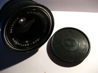 M42 Isco - Göttingen Westron 35mm 1:2.  8 Weitwinkelobjektiv Lens Caps Box 4
