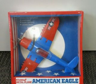 Vintage Hubley American Eagle Metal Plane Nos Still Box