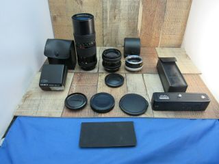 Vintage Minolta Lens Autowinder G And Maxxum 1800af Flash Bundle