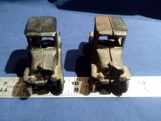 Vintage 1920s Hubley Arcade Cast Iron Ford Model T Doctors Coupe Toy Car. 4