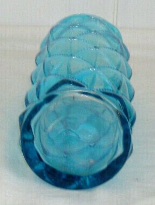 LARGE VINTAGE ICE BLUE ART GLASS VASE IN 10 INCHES TALL 5