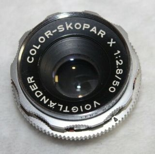 Vintage Voigtlander Color - Skopar X 1:2.  8/50mm Lens For The Bessamatic