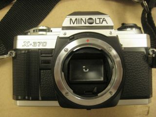 Vintage Minolta X - 370 Camera 35mm Film SLR W/ 2 Lens,  Case,  Flash & Accessory ' s 2