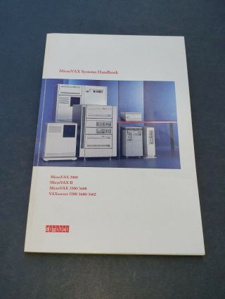 Vintage 1988 Digital Dec Micro Vax Systems Handbook 2000,  Ii,  3500/3600/3602
