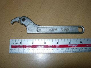 Vintage King Dick Adjustable Hook Pin 6 Inch C Spanner Wrench