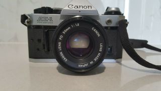 Vintage Canon Ae - 1 35mm Film With A Canon 50mm Lens