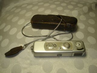 Minox B Subminiature Spy Camera W/ Case & Chain