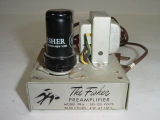 Vintage The Fisher PR - 6 Preamplifier 6SC7 Tube Mono Tape Phono Switched Preamp 2