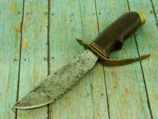 Unusual Vintage Custom Hand Made Trench Art Fighting Bowie Knife Hunting Knives