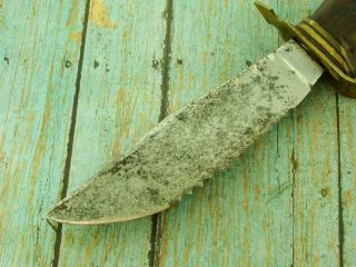UNUSUAL VINTAGE CUSTOM HAND MADE TRENCH ART FIGHTING BOWIE KNIFE HUNTING KNIVES 5