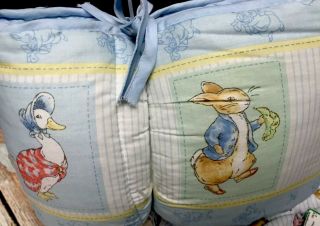 Vintage Peter Rabbit Crib Bumper Flopsy Bunny Puddle Duck 172