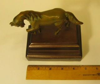 Brass (Copper or Bronze?) Horse Bookends.  Vintage 2