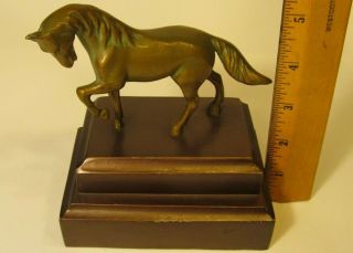 Brass (Copper or Bronze?) Horse Bookends.  Vintage 4