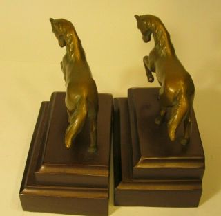 Brass (Copper or Bronze?) Horse Bookends.  Vintage 8