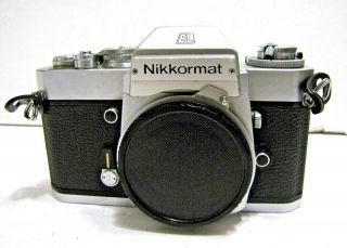 Vintage Nikon Nikkormat El Chrome Slr 35mm Film Camera Body &