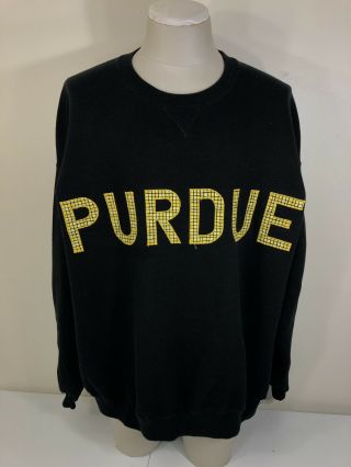 Vintage 90s Purdue Boilmakers Black Russell Athletic Sweatshirt Men ' s 3XL XXXL 2
