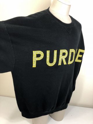 Vintage 90s Purdue Boilmakers Black Russell Athletic Sweatshirt Men ' s 3XL XXXL 4