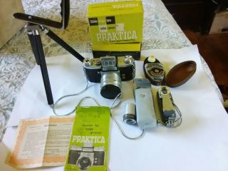 Vintage Praktica Fx3 35 Mm Camera And Accessories