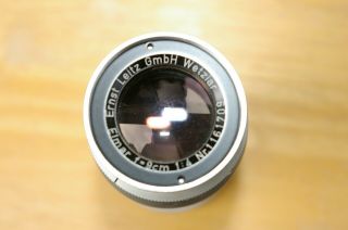 Leica Leitz Elmar 9cm 90mm Screw Mount Lens,  cap,  bubble,  A36 UVa Filter 2