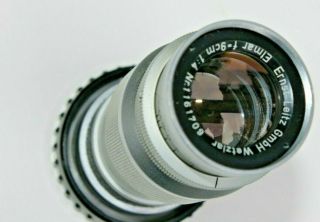 Leica Leitz Elmar 9cm 90mm Screw Mount Lens,  cap,  bubble,  A36 UVa Filter 3