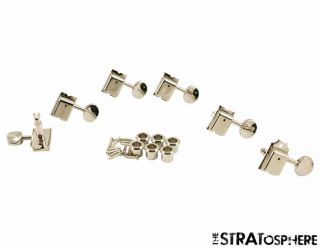 Kluson Traditional Vintage Nickel 6 In Line Tuners For Fender Strat Sd9105mn