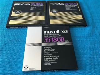 3 Maxell Nab Reels 10.  5 Inch / 26.  5 Cm With Band & Cover Vor Revox,  Akai,  Teac