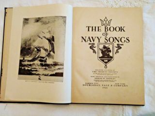 The Book Of Navy Songs,  The Trident Society,  Crosley Rare 1926 First Edition 5