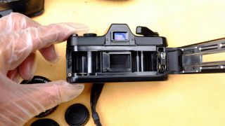 Vintage Pentax Auto 110 Camera,  3 lenses,  Flash 8